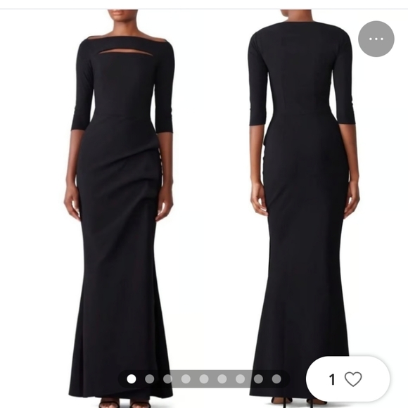 Chiara Boni Dresses & Skirts - Chiara Boni La Petite Robe Kate Split Neck Black Formal Dress. NWT Size 10